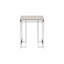 Stylish Chrome-Finished End Table with Natural Oak Top for Versatile Decoration