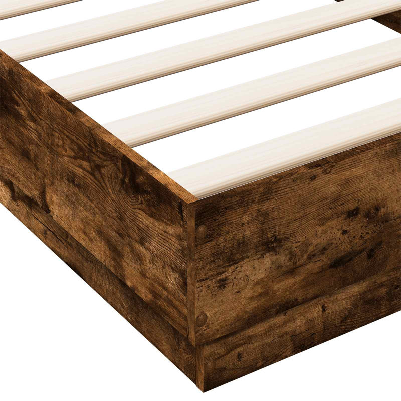 Bed Frame, Smoked Oak
