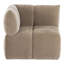 Canapé modulaire en tissu taupe Marisol