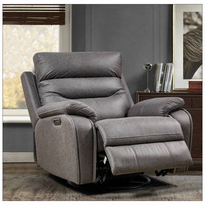 Dual OKIN Motor Rocking And 240 Degree Swivel Single Sofa Seat Recliner Chair Infinite Position ,Head Rest With Power Function -  Latitude RunÂ®, A16AB67A4AC84832806029A5421CF5AE