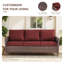 Canapé d'extérieur 3 places de 74 pouces, résistant et durable, avec coussins en tissu oléfine imperméable-1768630822