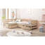 Lit simple en forme de L naturel - Fabrication en option pour dormir confortablement