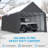 GARTOO 13 Ft. W x 20 Ft. D Outdoor Heavy Duty Peaked Portable Garage, Galvanized Steel Anti-Snow Carport