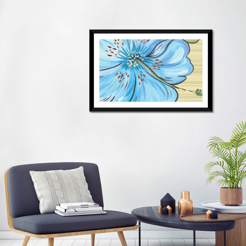 «Vibrant Tropical Bloom» par Ani Del Sol, reproduction d'art, Papier encadré noir, Blanc, H 24 po x l 32 po x P 1 po