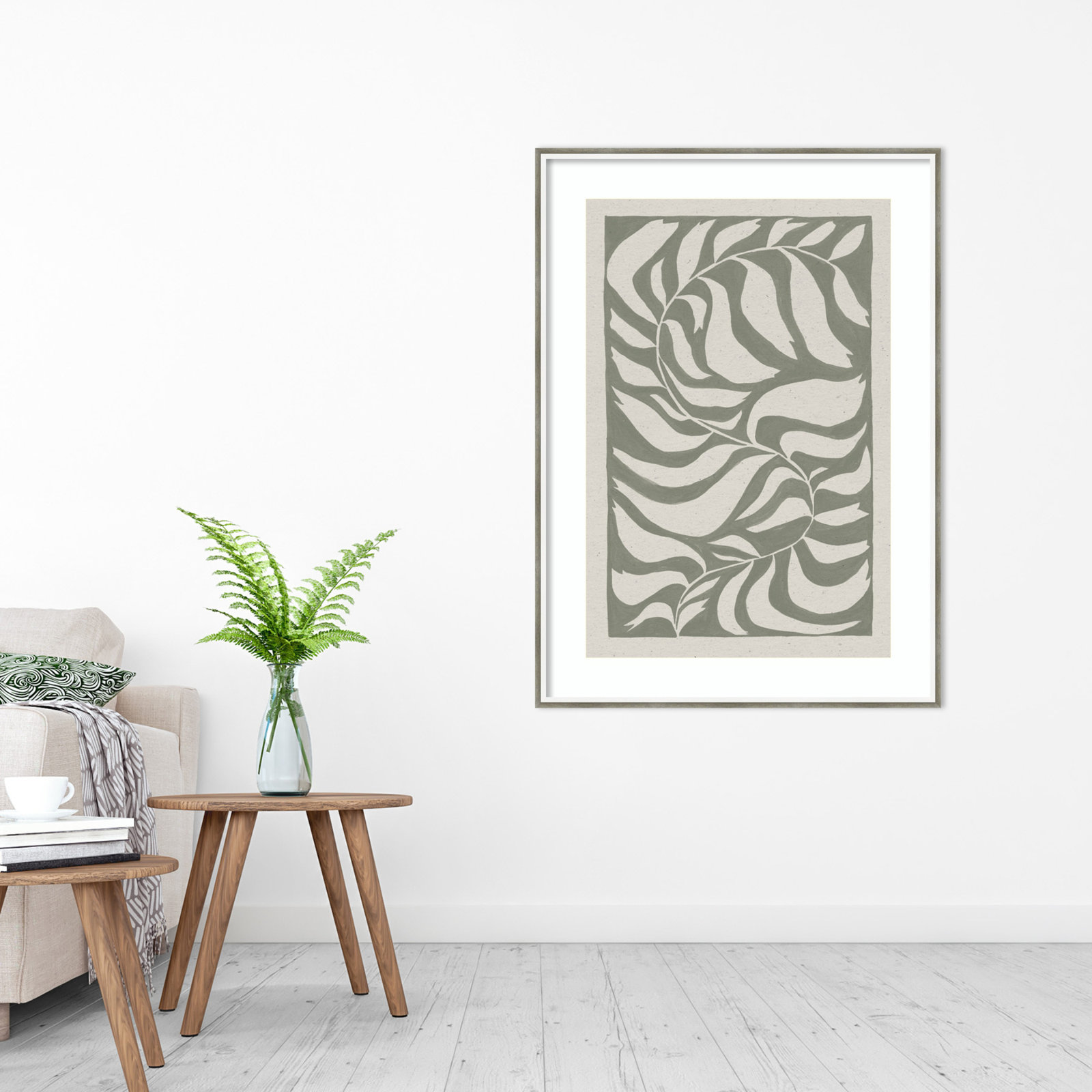 Winding Vine by Moira Hershey, Gray, 41" H x 30" W x 2" D