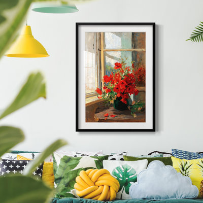 Motif floral rétro CCLXIV - impression encadrée