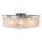 3-Light Chrome Hardwired Wall Sconce with Handcrafted Cloud Glass Shade