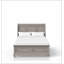 Grand lit de rangement gris antique Matériaux robustes et durables, modernes et simples, respectueux de l'environnement, faciles à installer