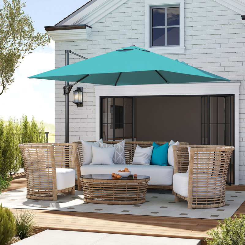 245cm Tilt Cantilever Parasol, Blue