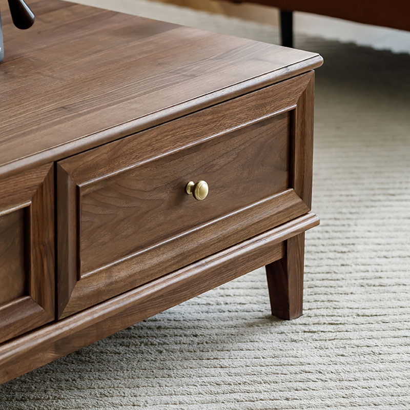 Black walnut solid wood end table
