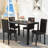 Saulo 4 - Person Faux Marble Top Four Leg Dining Set-1431656697