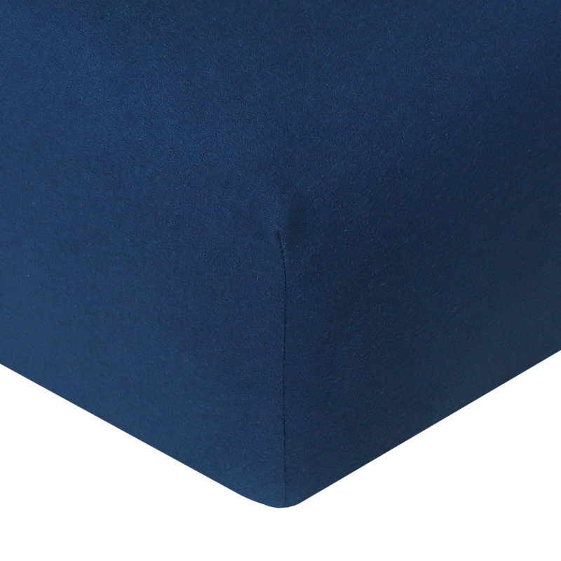 Ensemble de literie en flanelle 100 % coton, Simple TG, Bleu marine