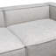 Canapé modulaire vice 4 pièces en tissu d'orge avec repose-pieds Vice