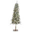 Arbre de Noël artificiel pin floqué avec lumières claires / blanches-1615134729