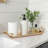 Wild Flower Rectangular Vanity Tray with Textured Handles in Polished Aluminum and Brass