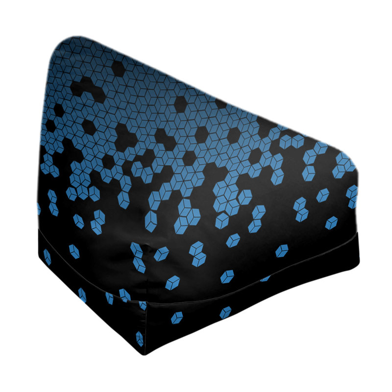 Petite chaise à sacs à billes & Leffel, Rembourrage poly, Bleu, H 120 po x l 31 po x P 60 po