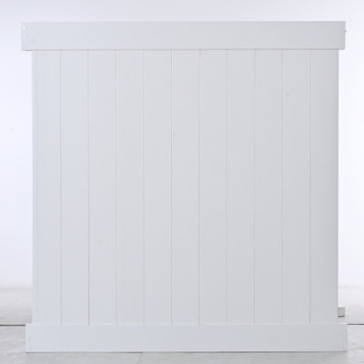 2 Pcs X Privacy Fence Panels    6Ft.H X 6Ft.W  White Vinyl Fence Set Of 2 Pcs