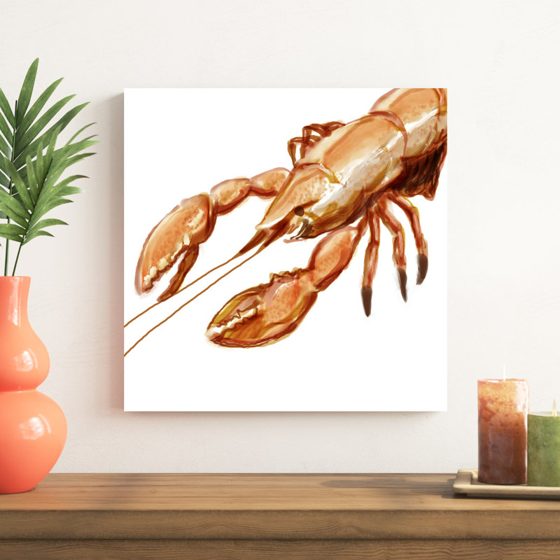 " Illustrated Lobster I ", 20" H x 20" W x 1.25" D
