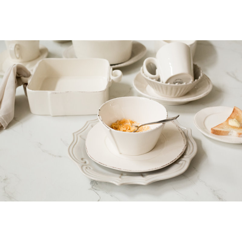 Lastra Square Stoneware Baker, White