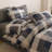 Grid Comforter Set Plaid Bedding Set 1 Checkered Comforter with Pillowcases-115352625-114984124