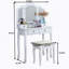 Ensemble coiffeuse et tabouret en bois