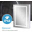 Aydelotte 50x70cm Rectangular LED Bathroom Mirror Cabinet, 3 Shelf