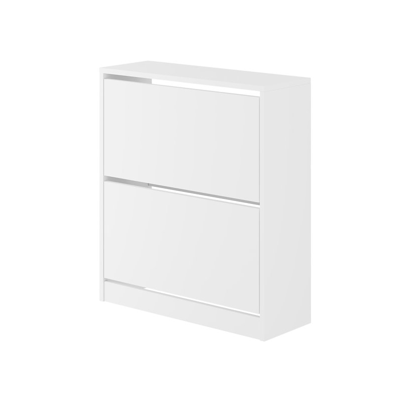 4 Pair Stackable Shoe Storage, White