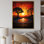 Folklore branches d'Afrique, coucher de soleil - art mural africain