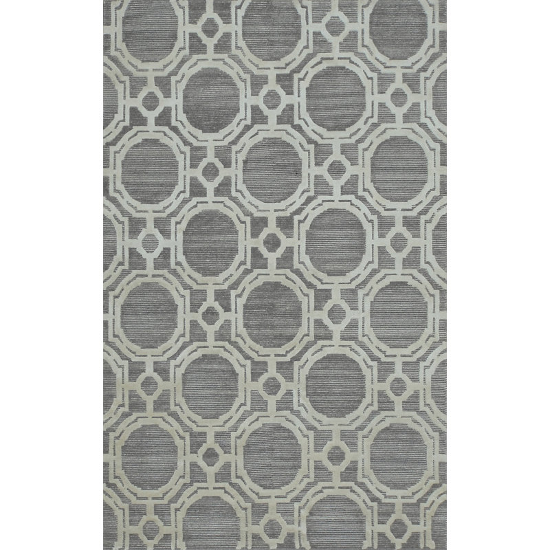 Tapis tibétain en laine et viscose Anaya, Rectangle 6 pi x 9 pi