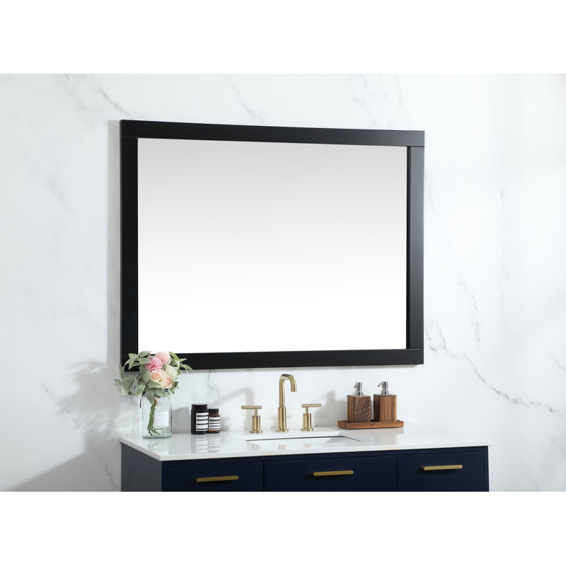Miroir d'appoint Rosenow, Noir, H 36 po x l 48 po