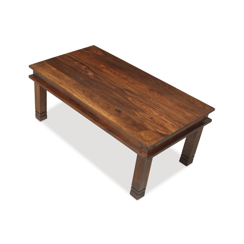 Jali Indian Solid Wood Four Leg Coffee Table, 46 cm H x 60 cm W x 110 cm D