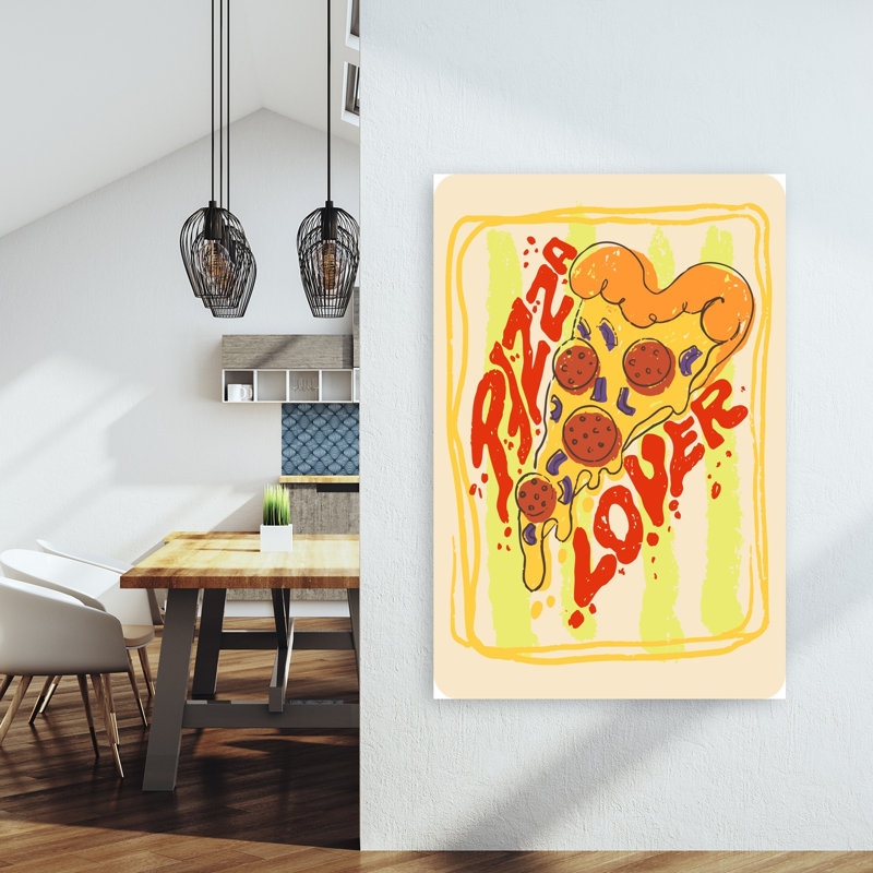 «Retro Pizza Lover», impression murale rétro, 60" H x 40" W