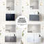 Meuble-lavabo blanc lustré 24 po L 22 po x P, comptoir en marbre, robinet et miroir 18 po