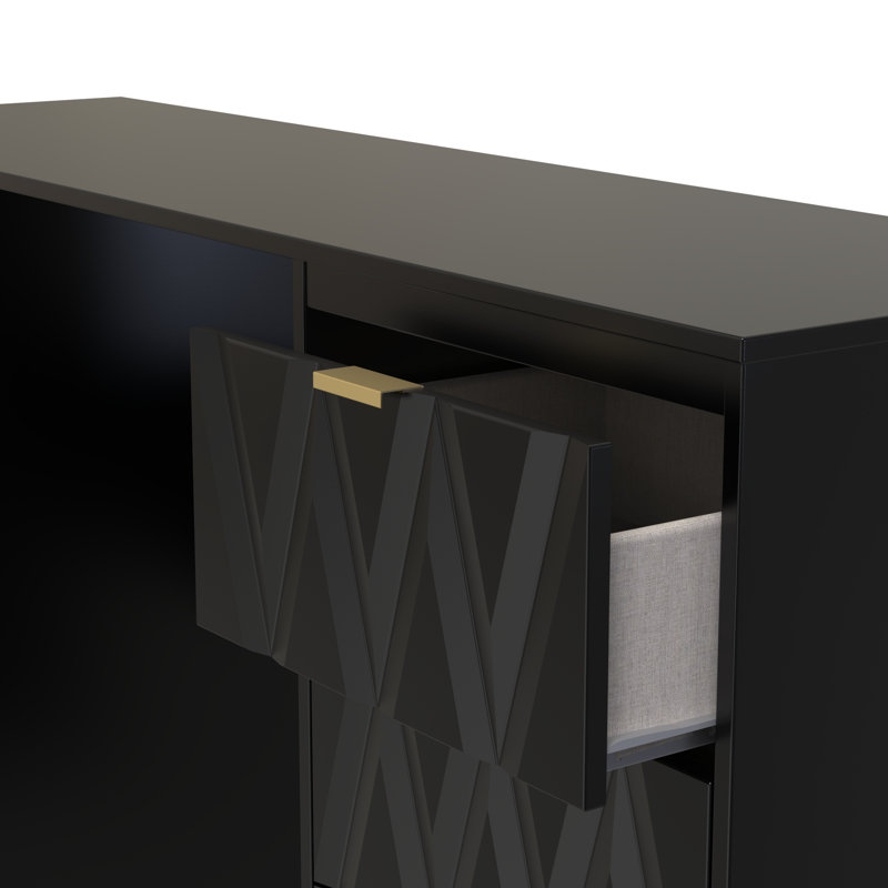 Dressing Table, Deep Black/Black Matt