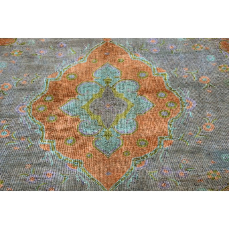 One-of-a-Kind 9'4" X 12'8" 1950s Wool Area Rug in