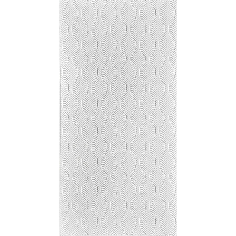 South Beach MirroFlex 4ft. x 8ft. Glue Up PVC 3D Wall Panels in Gloss White Paintable