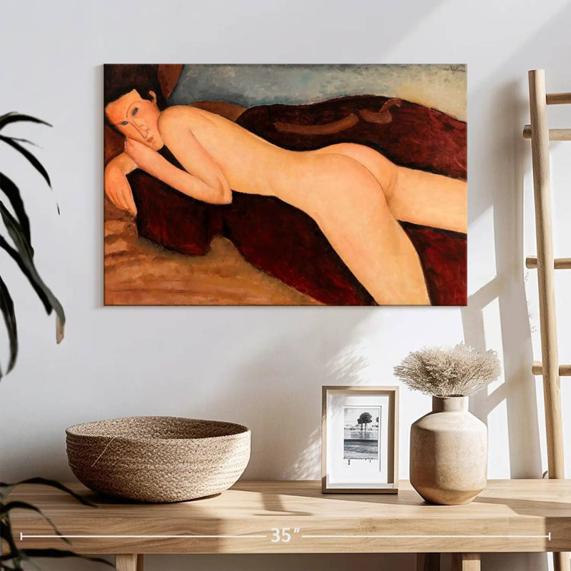 Reclining Nude From The Back, 16" H x 24" W