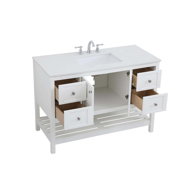 Ensemble de meuble-lavabo simple 48 po Krish, Blanc