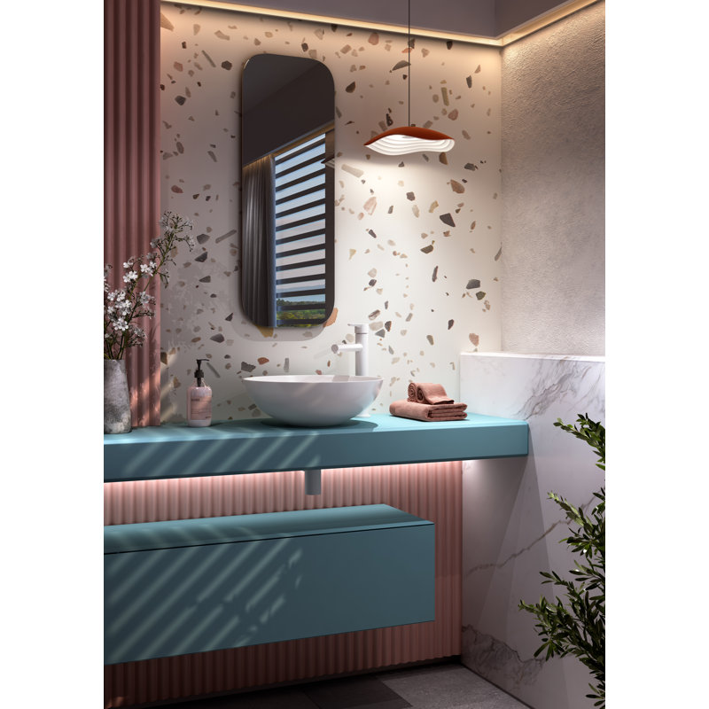 1 - Light LED Unique/Statement Pendant, White, Terracotta