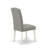 3 Piece Dining Room Furniture Set Contains a Round Kitchen Table and 2 Dark Shitake Linen Fabric Parson Dining Chairs, Linen White-352884052-352884055