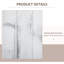 Paravent 5,5 pouces à 4 panneaux pliables, cloison blanche pour chambre à coucher, salon, écran de bureau 4, créant un espace privé dans le bureau à domicile, chambre à coucher