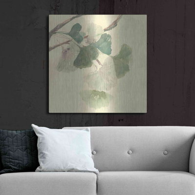 Luxe Metal Art 'Gingko Leaves I' By Chris Paschke, " Gingko Leaves I " by Chris Paschke