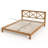 Queen Size Platform Bed With X-design Headboard,bamboo-made Bed Frame With Suppport Slats, Mid-century Modern Platform Bed  For Bedroom, Guest Room, No Box Spring Needed, Brown.-1308125740-1308125747