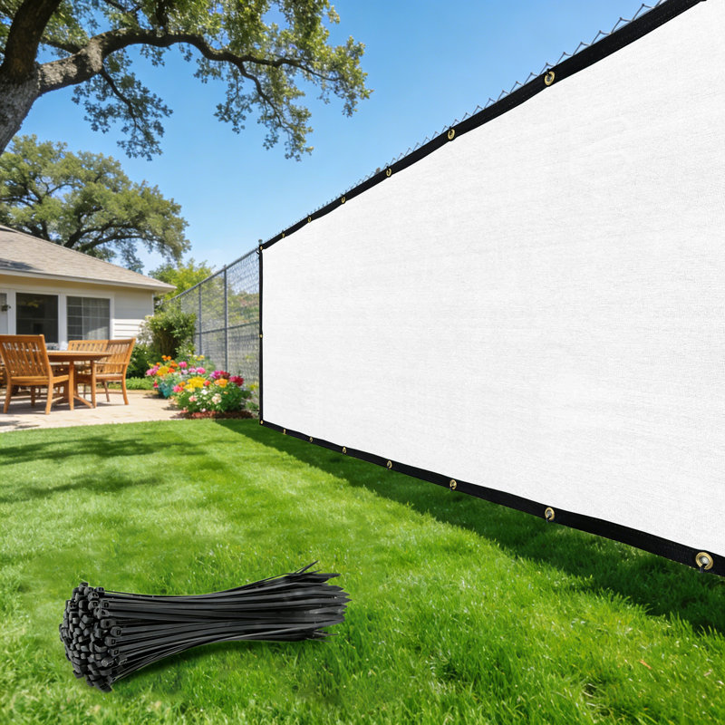 Pare-brise Royal Shade avec œillets en laiton robuste, H 6 pi x l 10 pi, Blanc