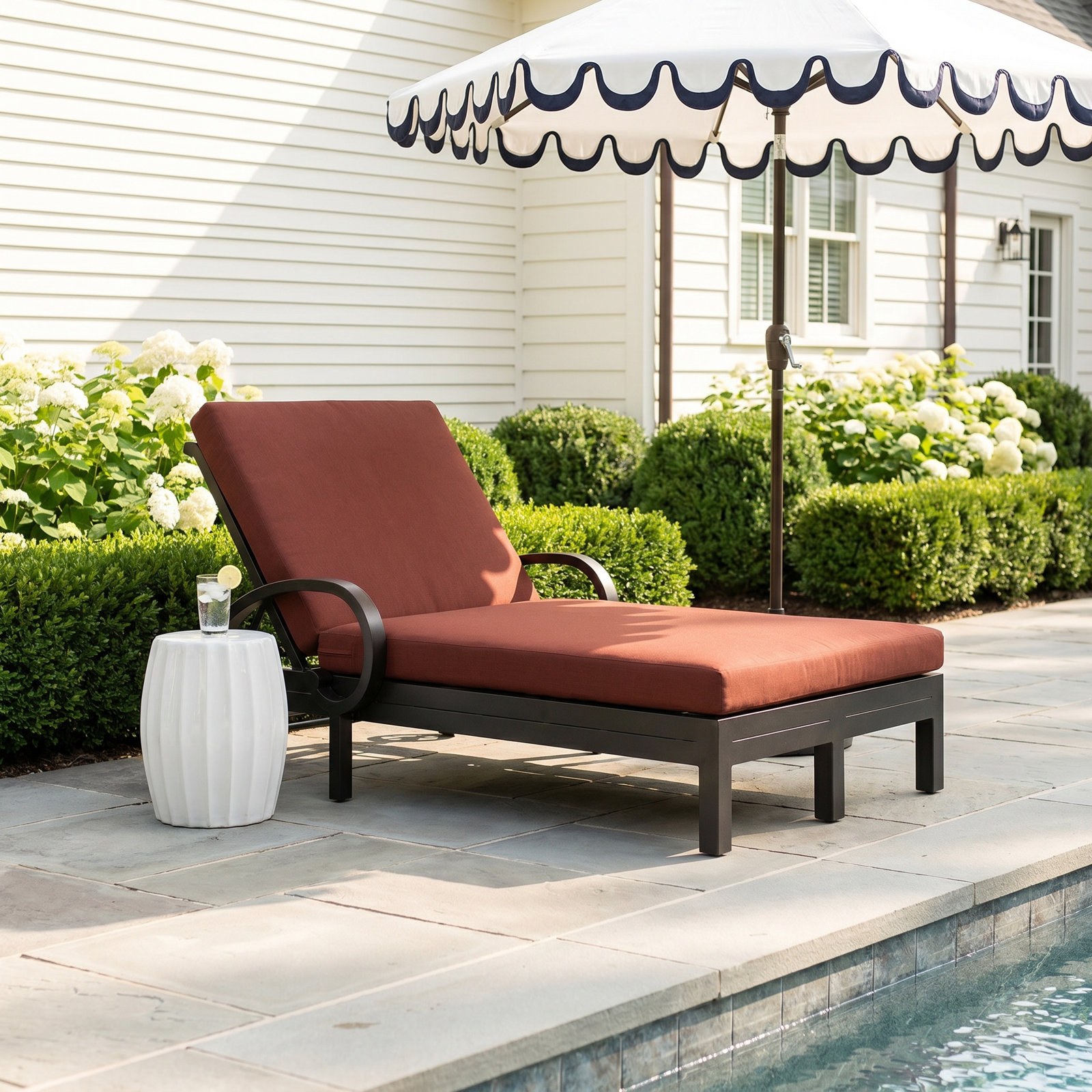 Monterey 54" Sunbrella® Patio Double Chaise Lounge, Canvas Skyline Sunbrella®