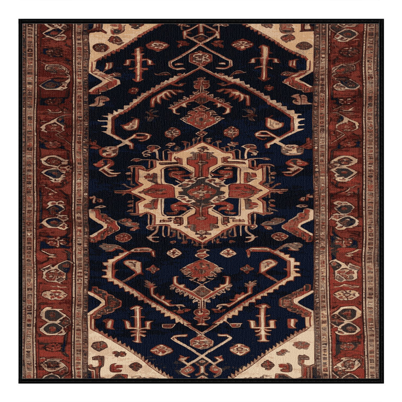 Tapis brun lavable à la machine, Rectangulaire 3 pi x 5 pi