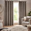 Heavy Chenille Room Darkening Eyelet Curtains-91668136-91668140