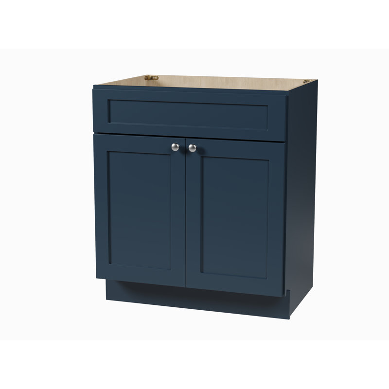 Disar 30'' Bathroom Vanity Base Only, Blue