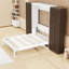 Grand lit escamotable mural avec deux armoires pliables-389201574