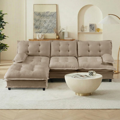 Canapé modulaire 107 po avec repose-pieds modulaire 107 po avec repose-pieds en chenille et treillis respirant